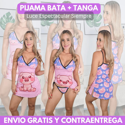 Pijama Bata Tanga Talla Unica