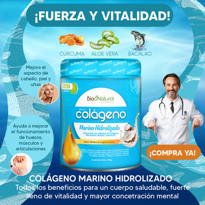 COLAGENO MARINO HIDROLIZADO X 500 GR