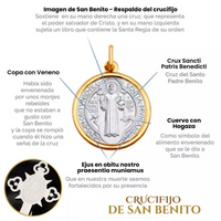 Crucifico + medalla San Benito y Cadena